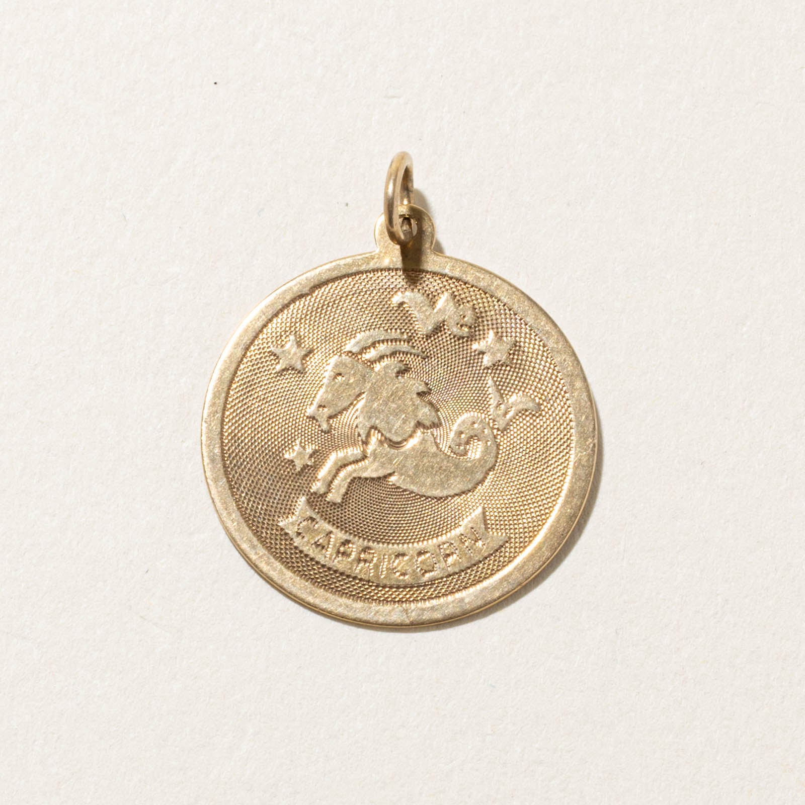 10k Capricorn Zodiac Pendant