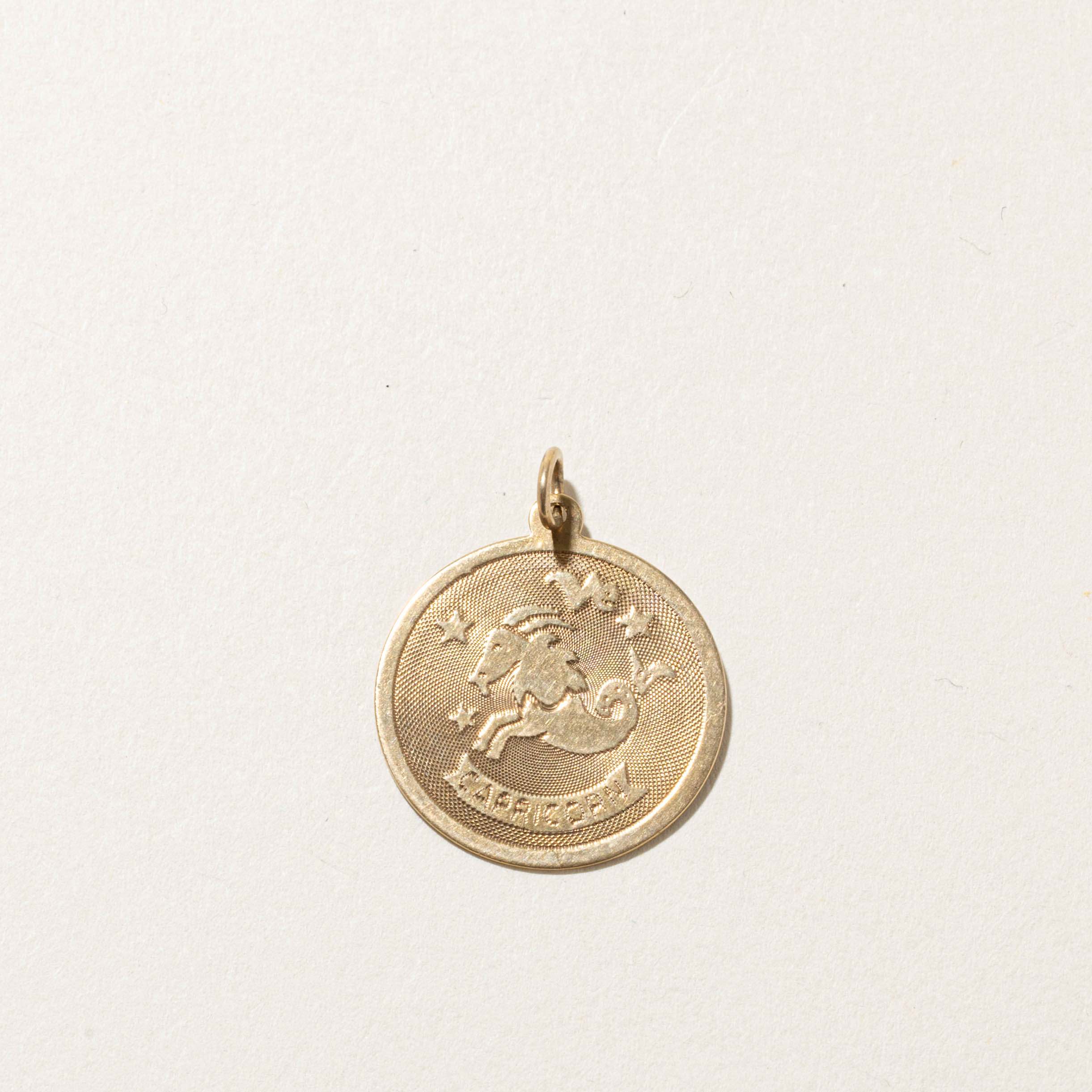 10k Capricorn Zodiac Pendant