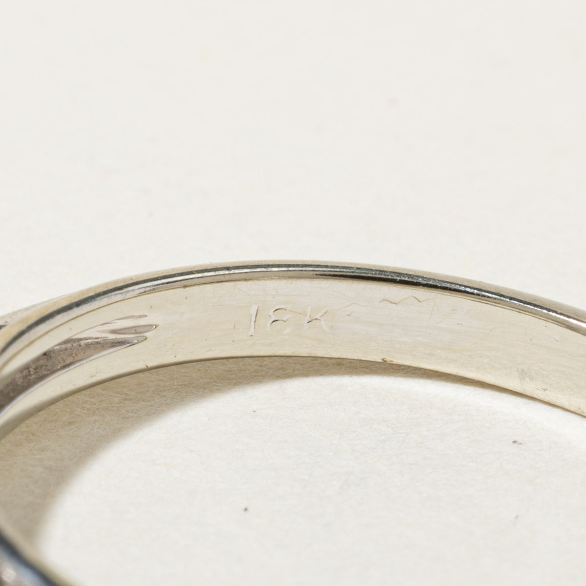18k White Gold Diamond Accented Ring | 0.47ctw | SZ 5.75