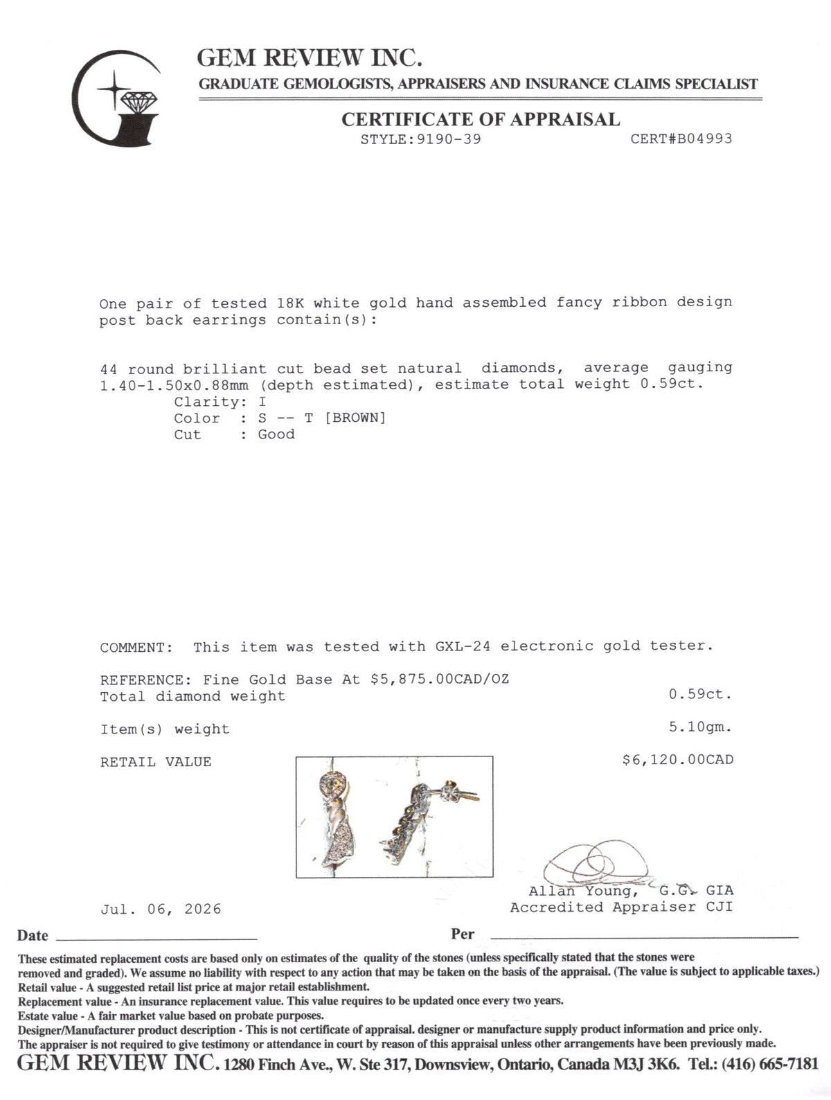 18k Brown Diamond Twisted Bow Drop Earrings | 0.59ctw