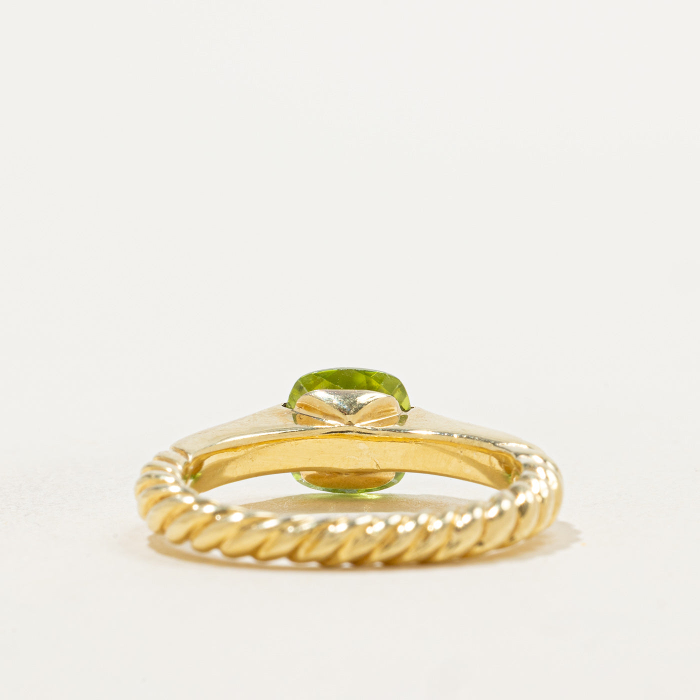 'David Yurman' 18k Peridot Cable Ring | 1.25ct | SZ 7