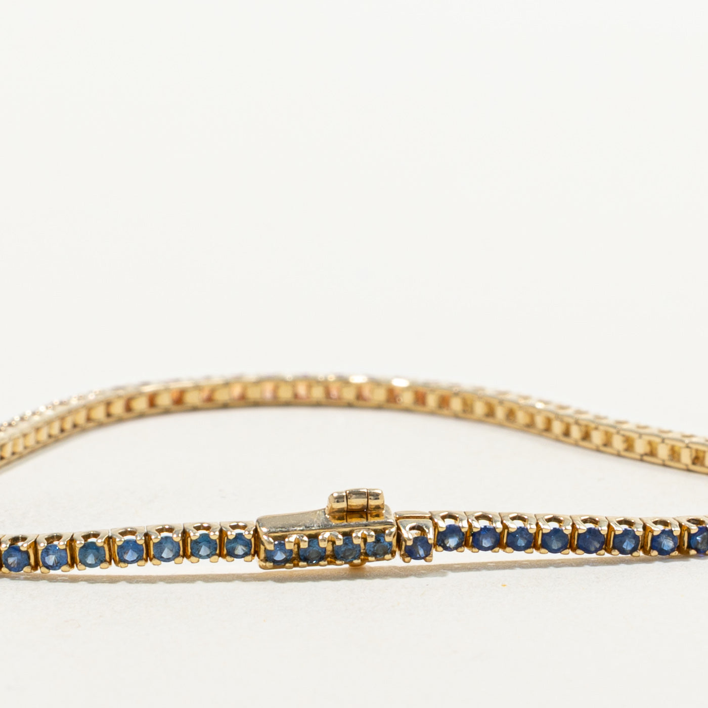 14k Rainbow Sapphire Tennis Bracelet | 2.20ctw | 7"