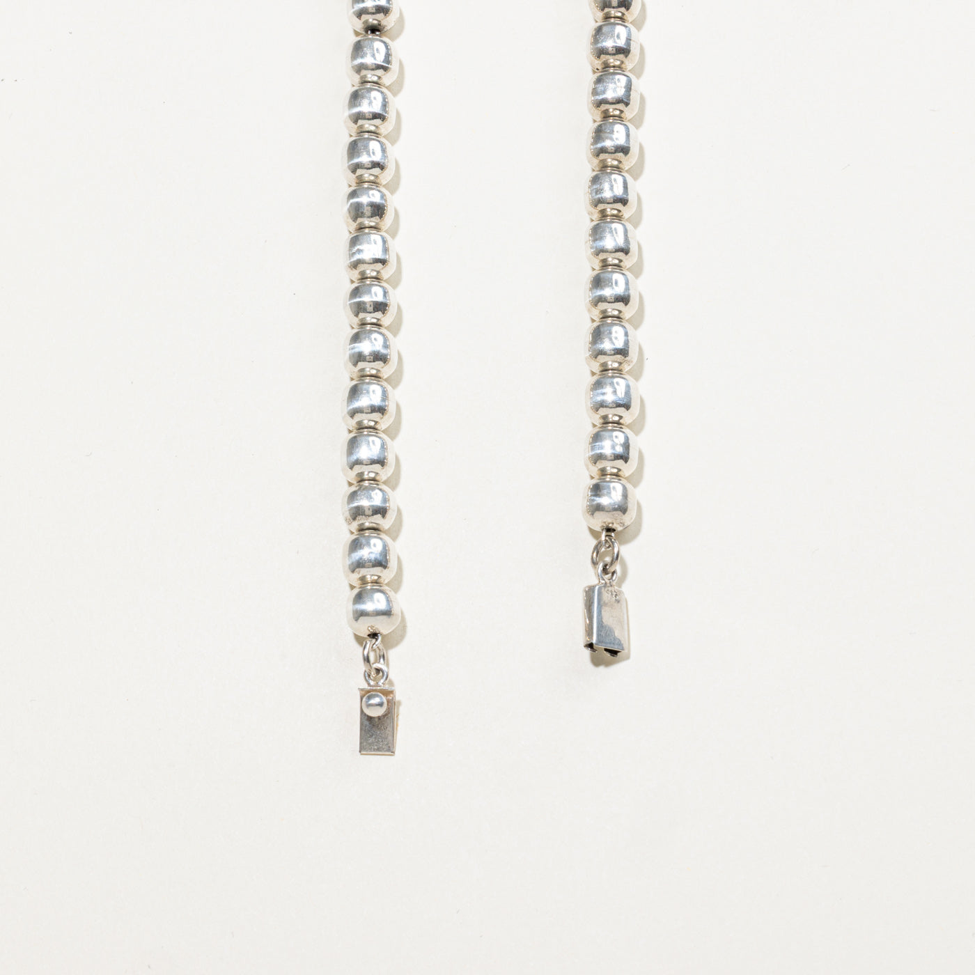 Sterling Silver Beaded Necklace | 8.2mm | 17"