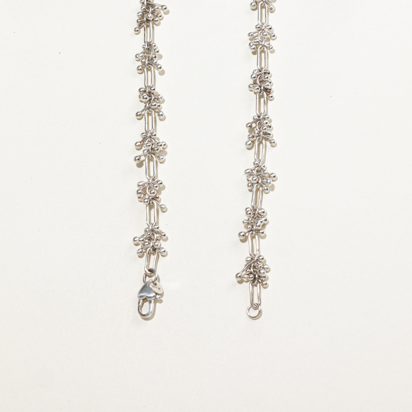 Sterling Silver Bead Cluster Chain Necklace | 19.5"
