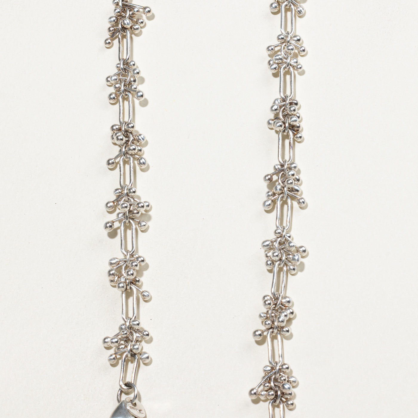 Sterling Silver Bead Cluster Chain Necklace | 19.5"