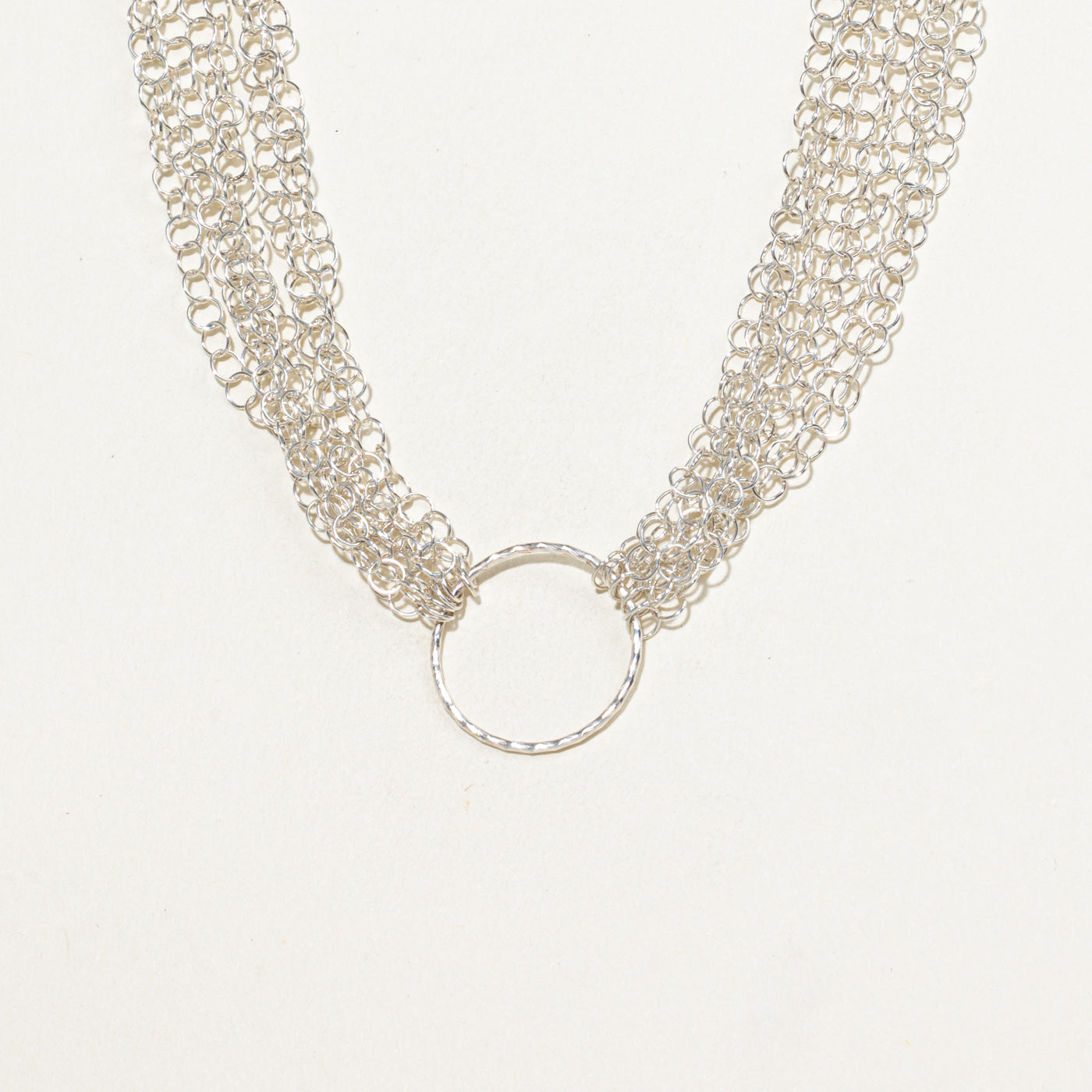 Sterling Silver Multi-Strand Circle Necklace | 16.5"