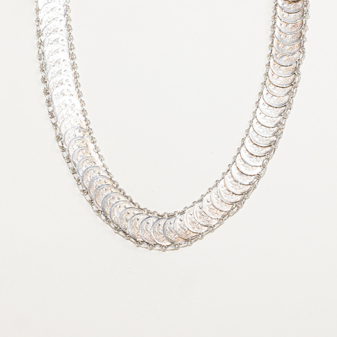 Silver Eagle Coin Chain Necklace | 17"