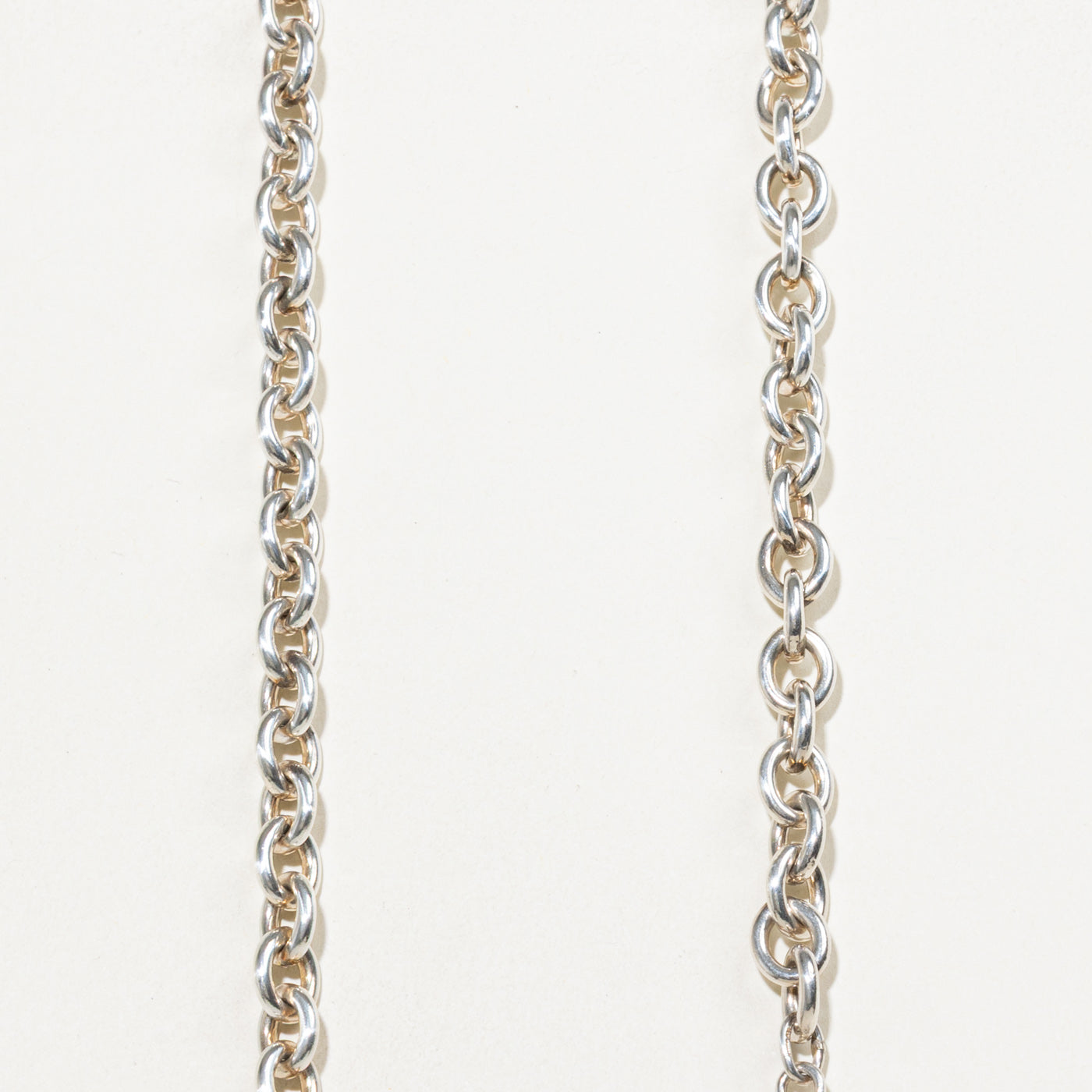 Sterling Silver Heart Charm Toggle Clasp Necklace | 17"