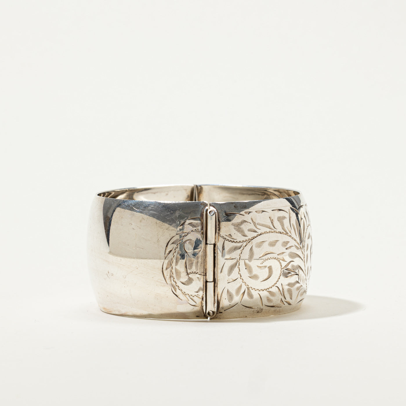 Sterling Silver "SP" Initial Engraved Cuff Bracelet | 7.5"