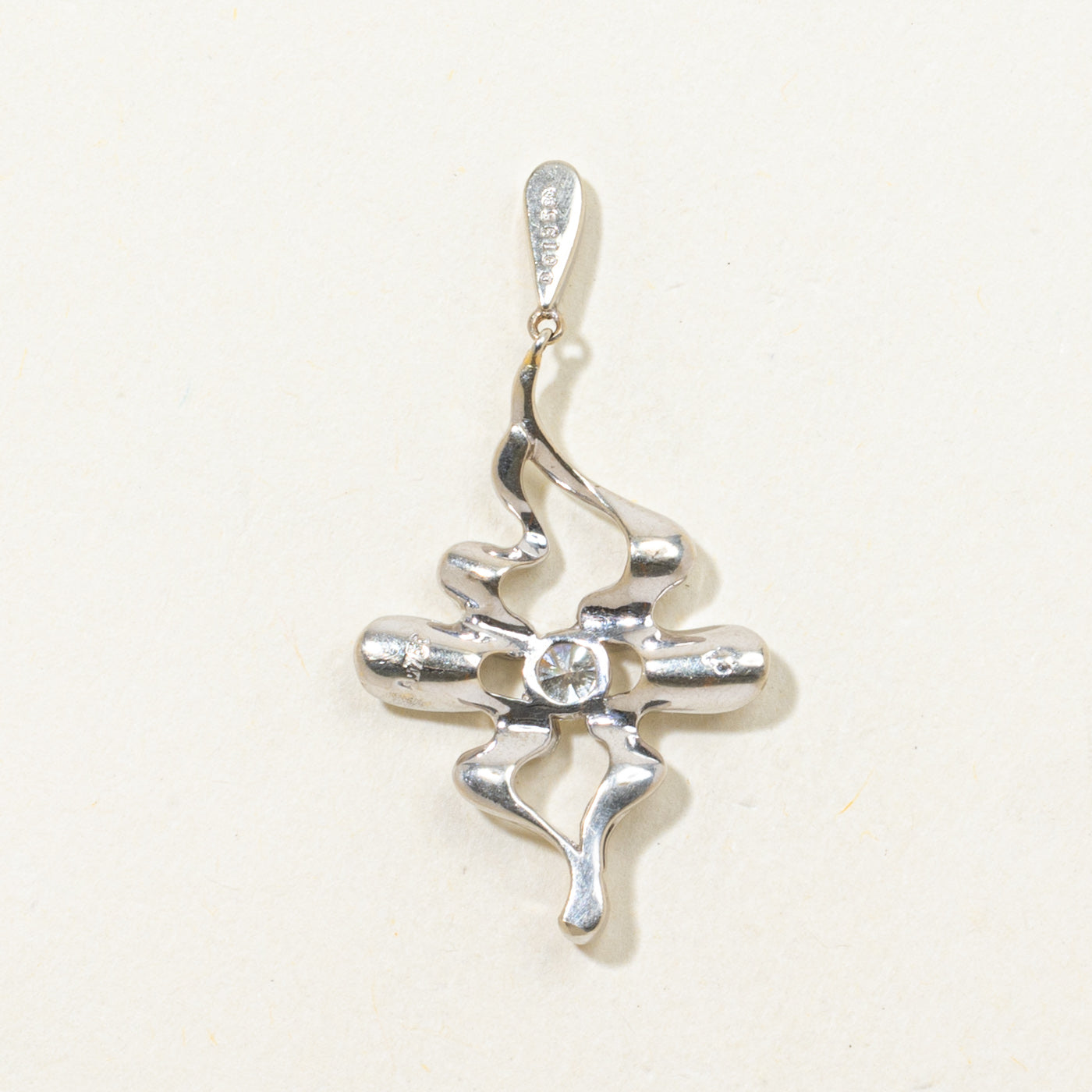 Diamond Swirl Abstract Pendant | 0.16ct
