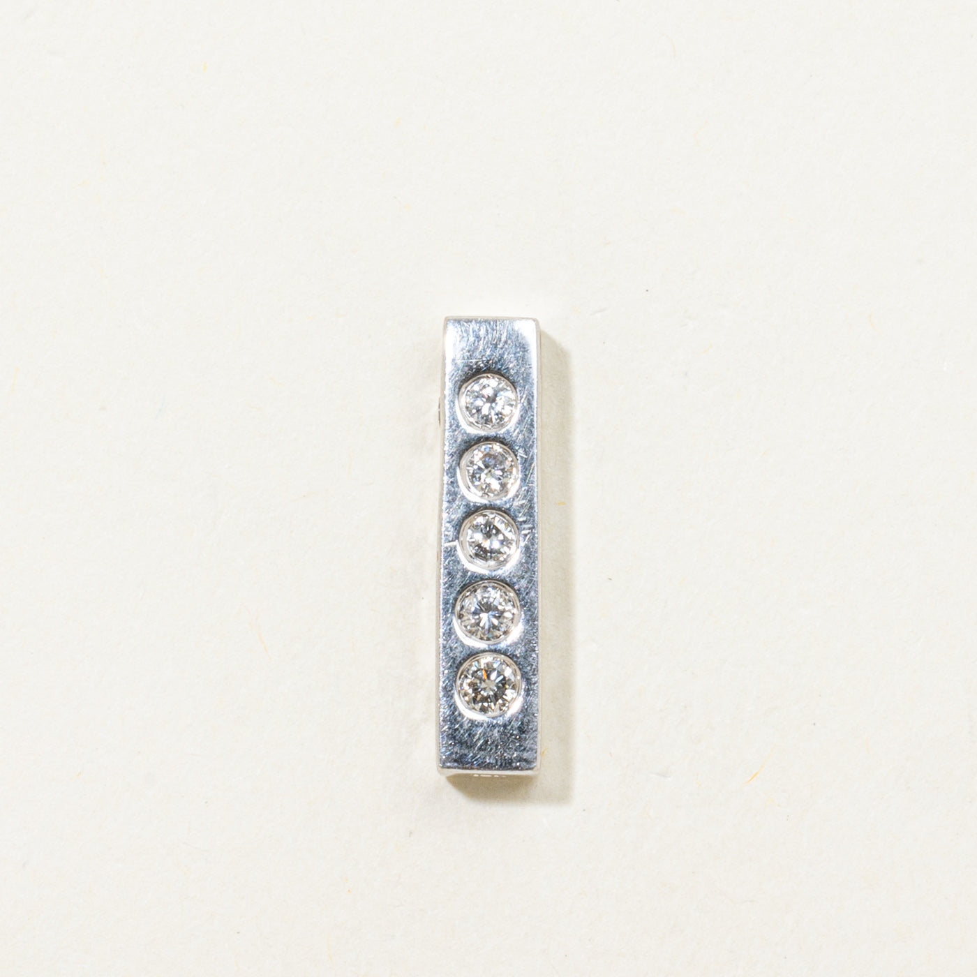 Five Stone Diamond Column Pendant | 0.47ctw
