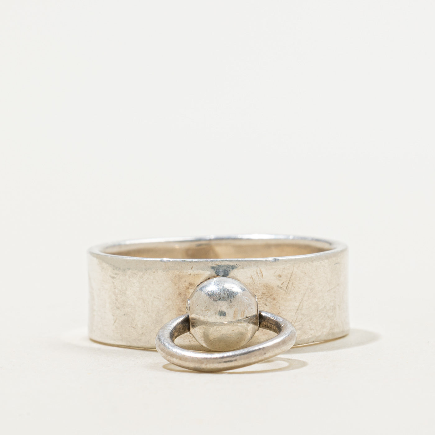 Sterling Silver Doorknocker Ring | SZ 8.5