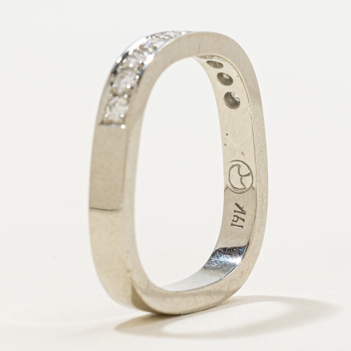 Semi Eternity Diamond Soft Square Band | 0.20ctw | SZ 5.75