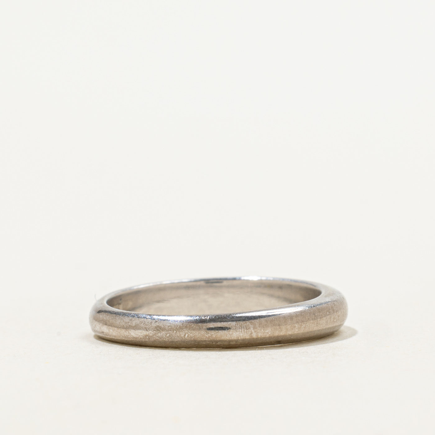 'Cavelti' 18k White Gold Petite Dome Ring | SZ 4.5