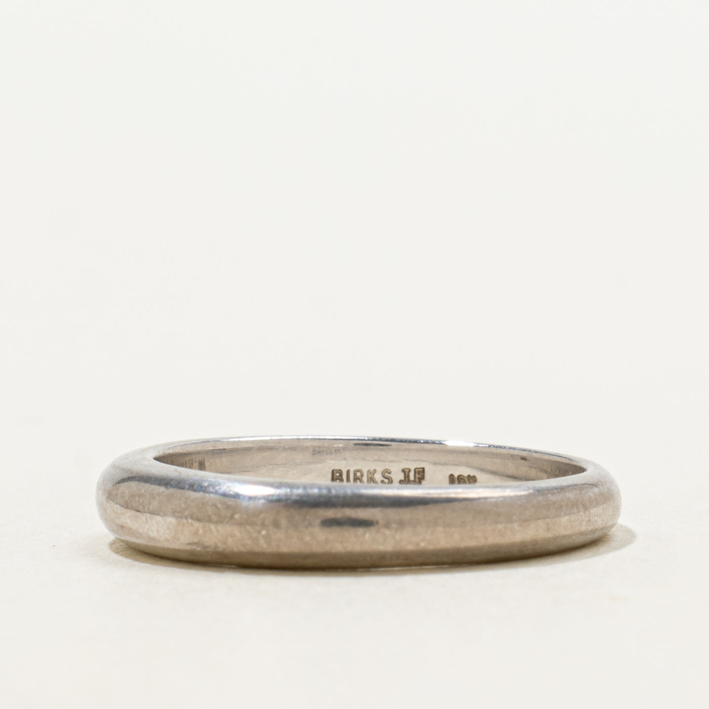 'Cavelti' 18k White Gold Petite Dome Ring | SZ 4.5