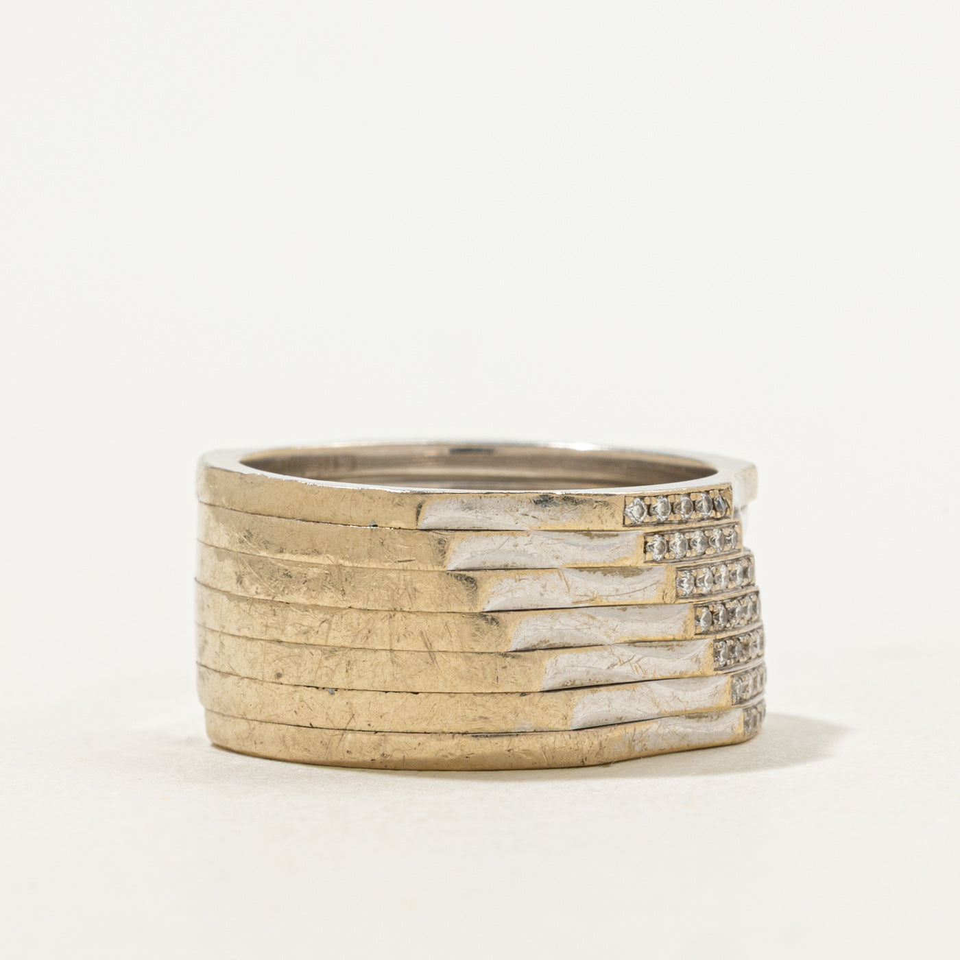 Multi Row Diamond Layered Band | 0.31ctw | SZ 8