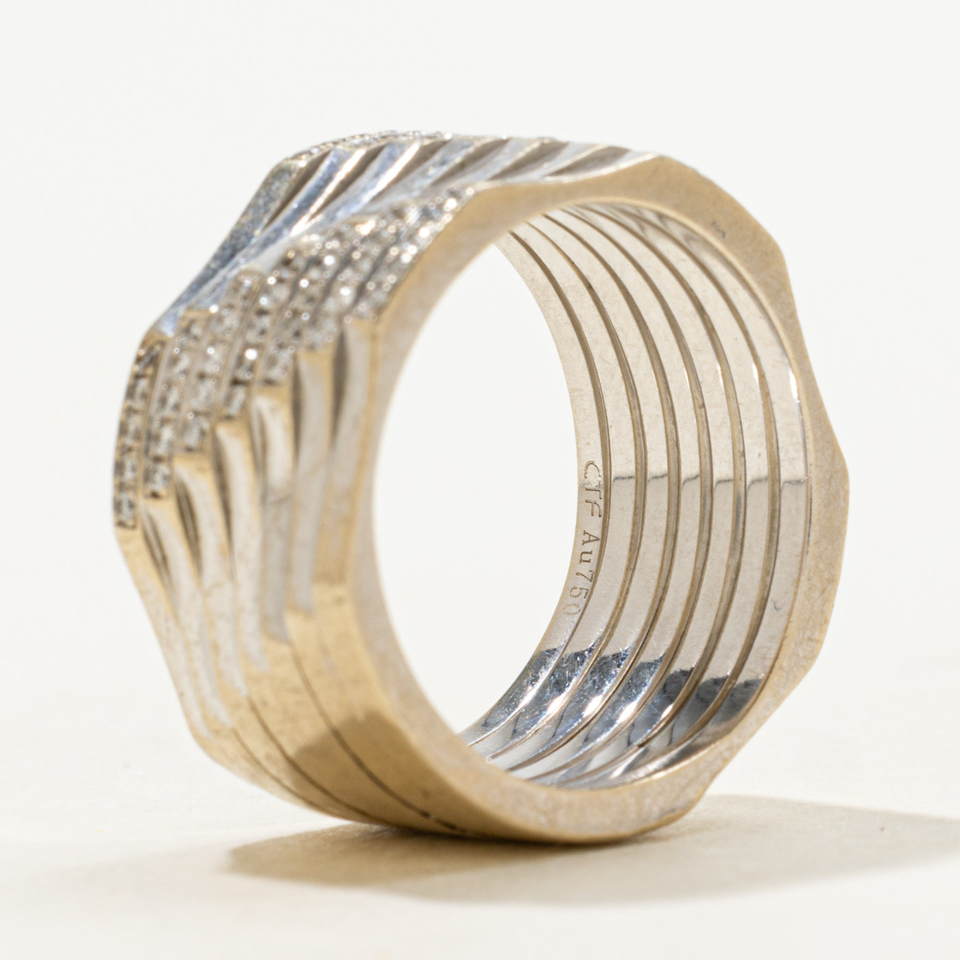 Multi Row Diamond Layered Band | 0.31ctw | SZ 8