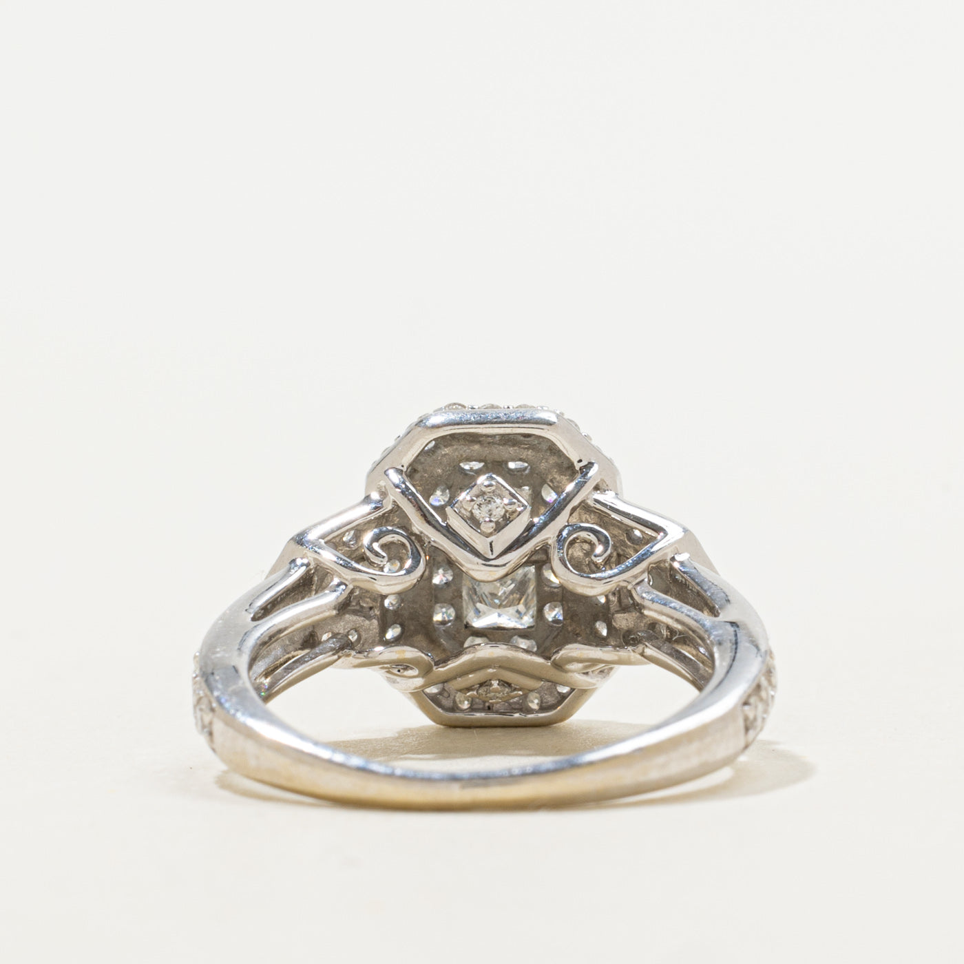 14k Diamond Geometric Cluster Ring | 0.88ctw | SZ 4.75