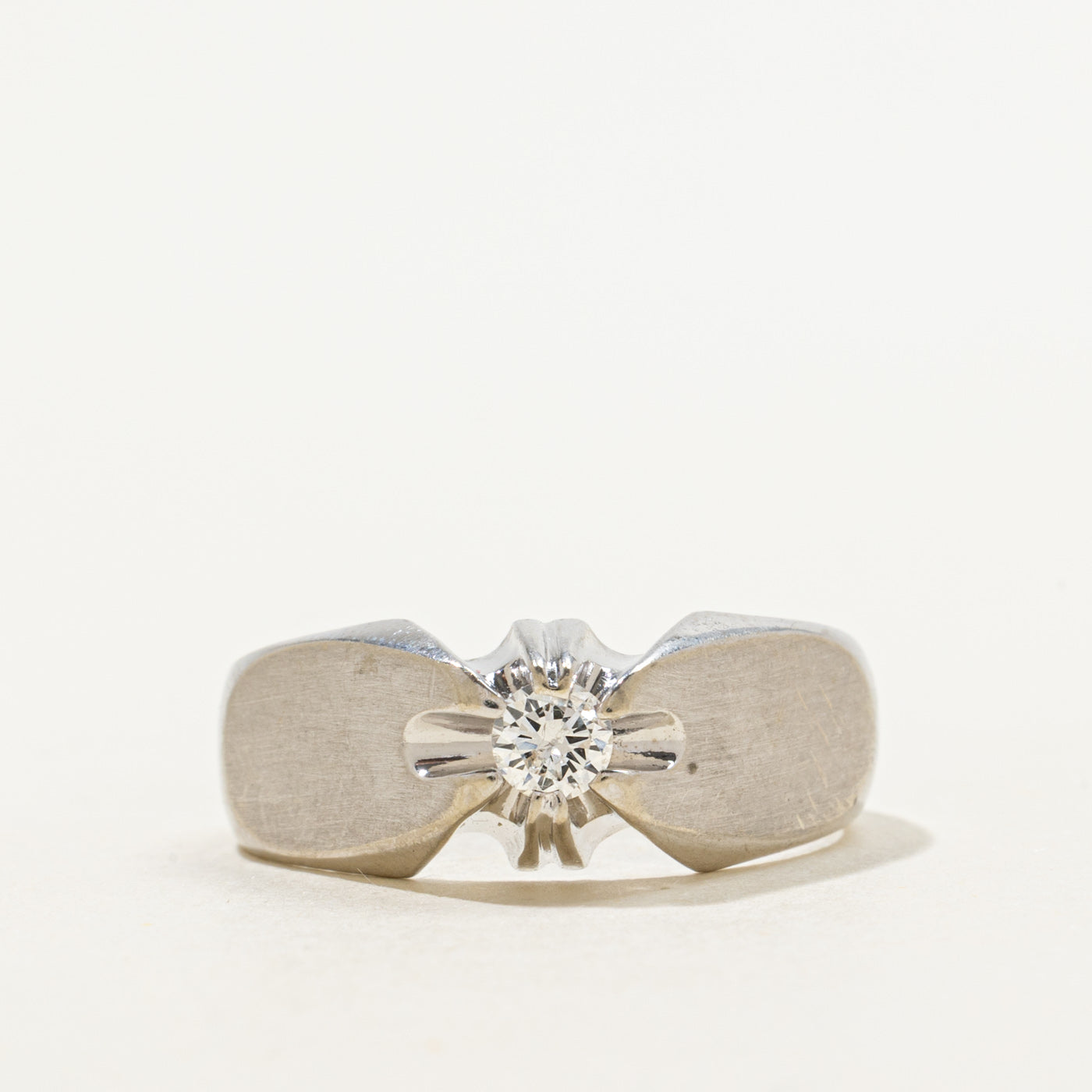 Blecher Set Solitaire Diamond Ring | 0.20ct I 1 I | SZ 9.25