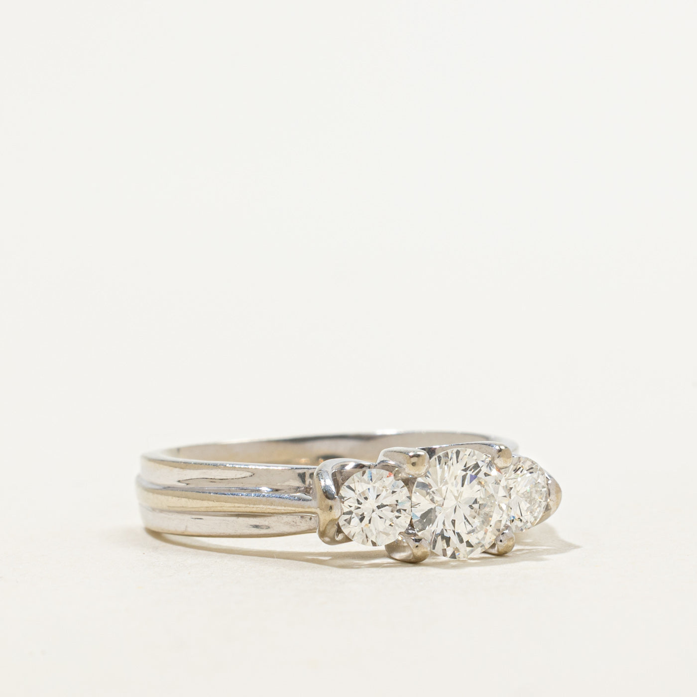 Three Stone Diamond Engagement Ring | 0.74ct I1 H, 1.0ctw | SZ 7.25