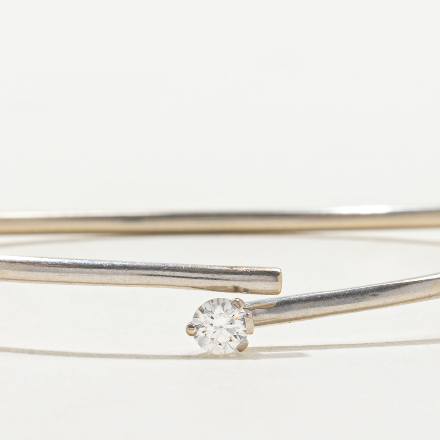 'Pandora' Diamond Bypass Bangle Bracelet | 0.25ct | 7.25"