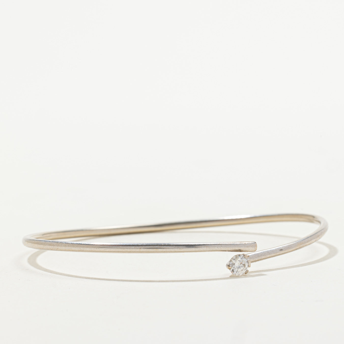 'Pandora' Diamond Bypass Bangle Bracelet | 0.25ct | 7.25"