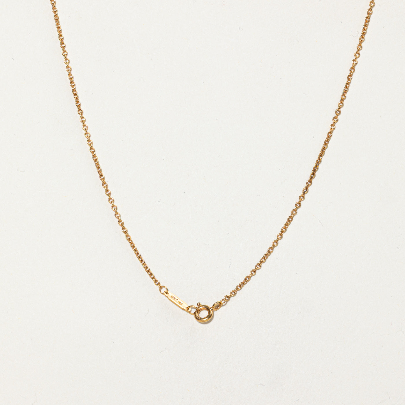 'Tiffany & Co.' Diamond Heart Key Pendant Necklace | 0.06ctw | 30"