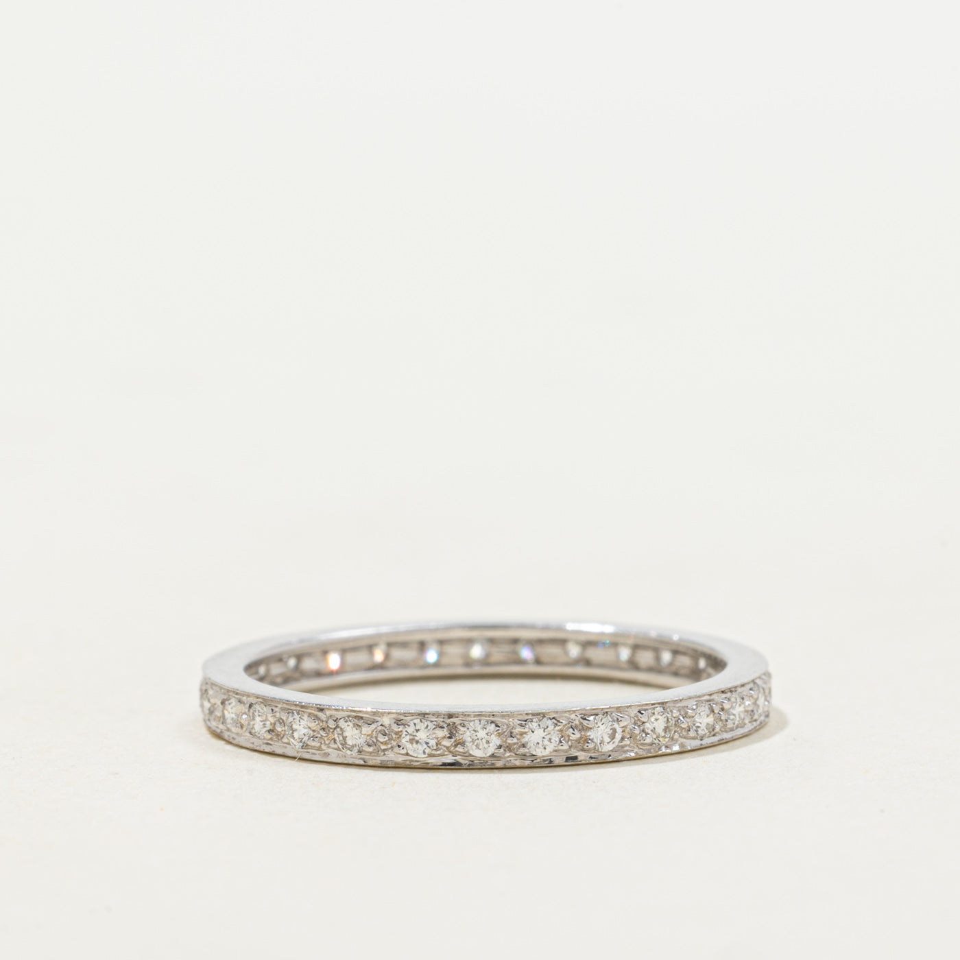 18k White Gold Eternity Diamond Band | 0.30ctw | 2.1mm | SZ 7
