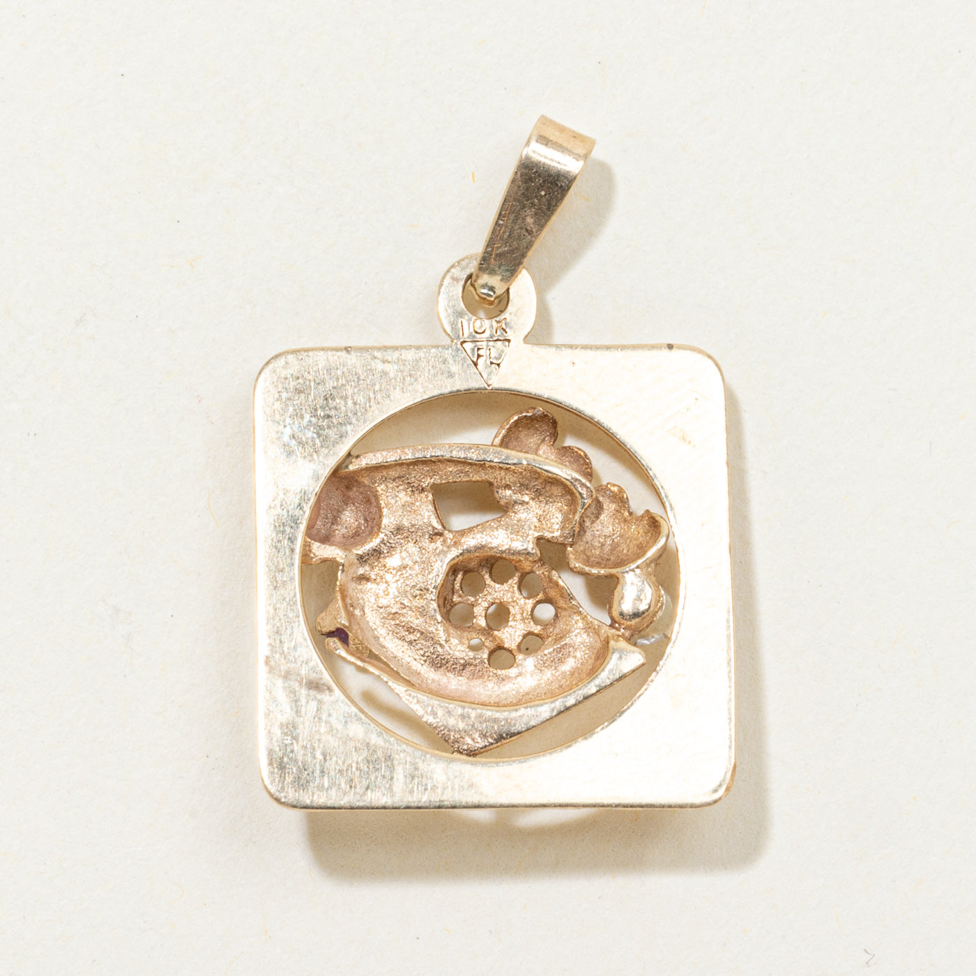 Ruby & Diamond Rotary Phone Pendant | 0.06ct, 0.05ct