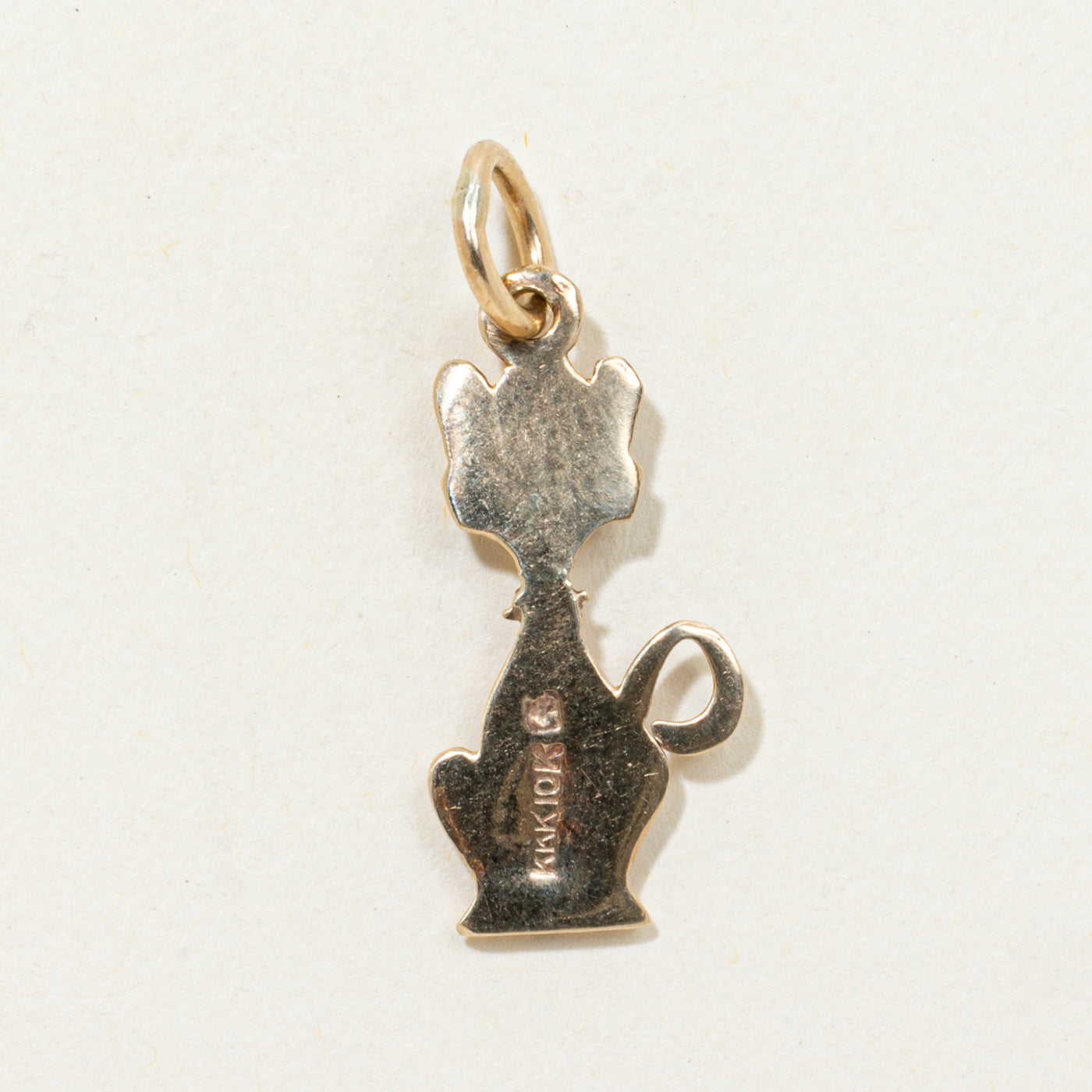 Red Glass Cat Charm | 0.01ctw
