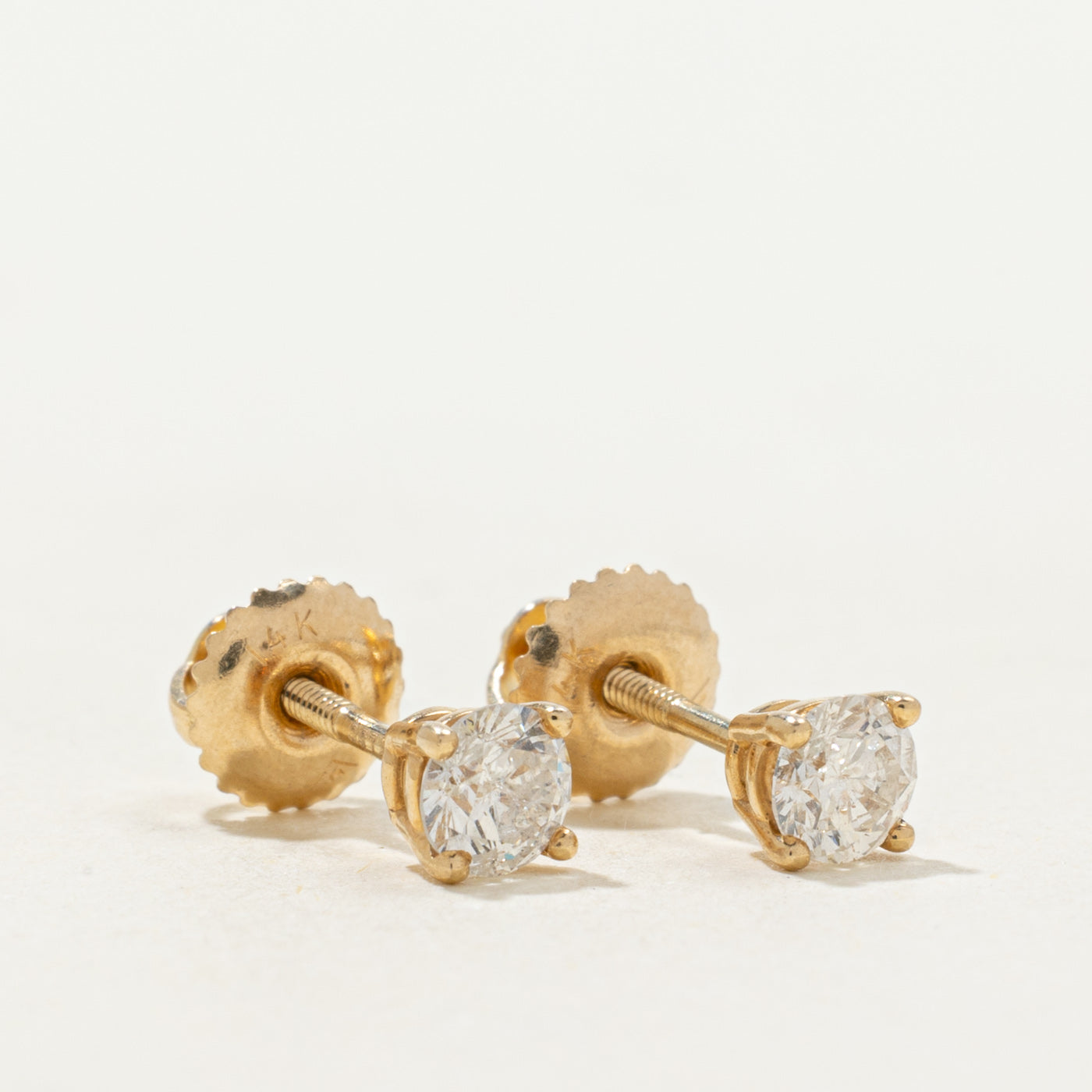 Diamond Screwback Stud Earrings | 0.50ctw