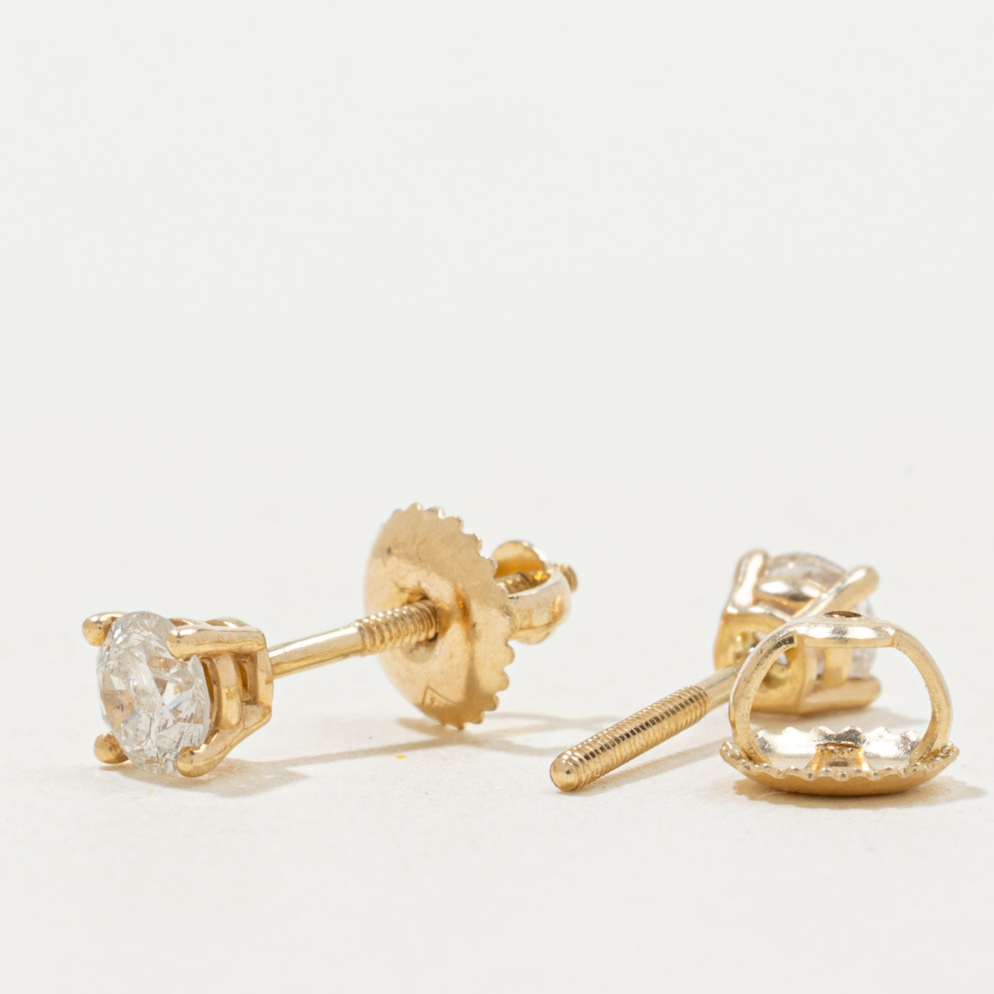 Diamond Screwback Stud Earrings | 0.50ctw