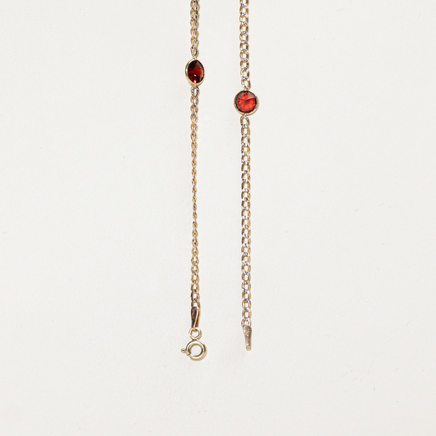 Citrine & Garnet Satelite Necklace | 16.40ctw, 5.30ctw | 19"