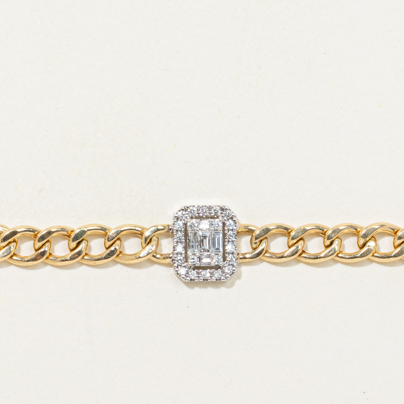 Diamond Halo Pendant Bracelet | 0.15ctw | 7"