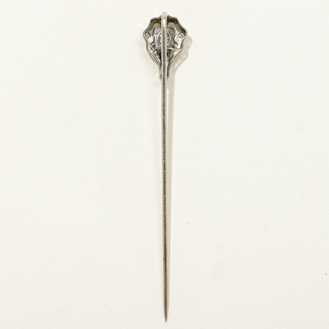 Art Deco Diamond & Synthetic Sapphire Pin | 0.02ct, 0.05ct