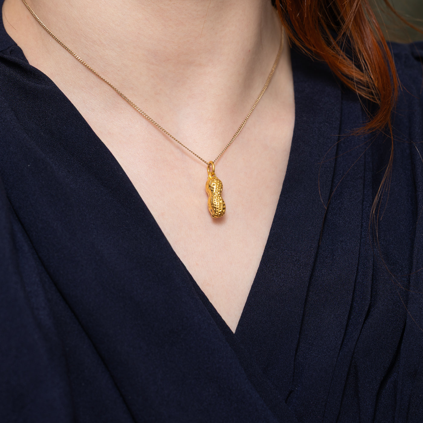 24k Yellow Gold Peanut Charm