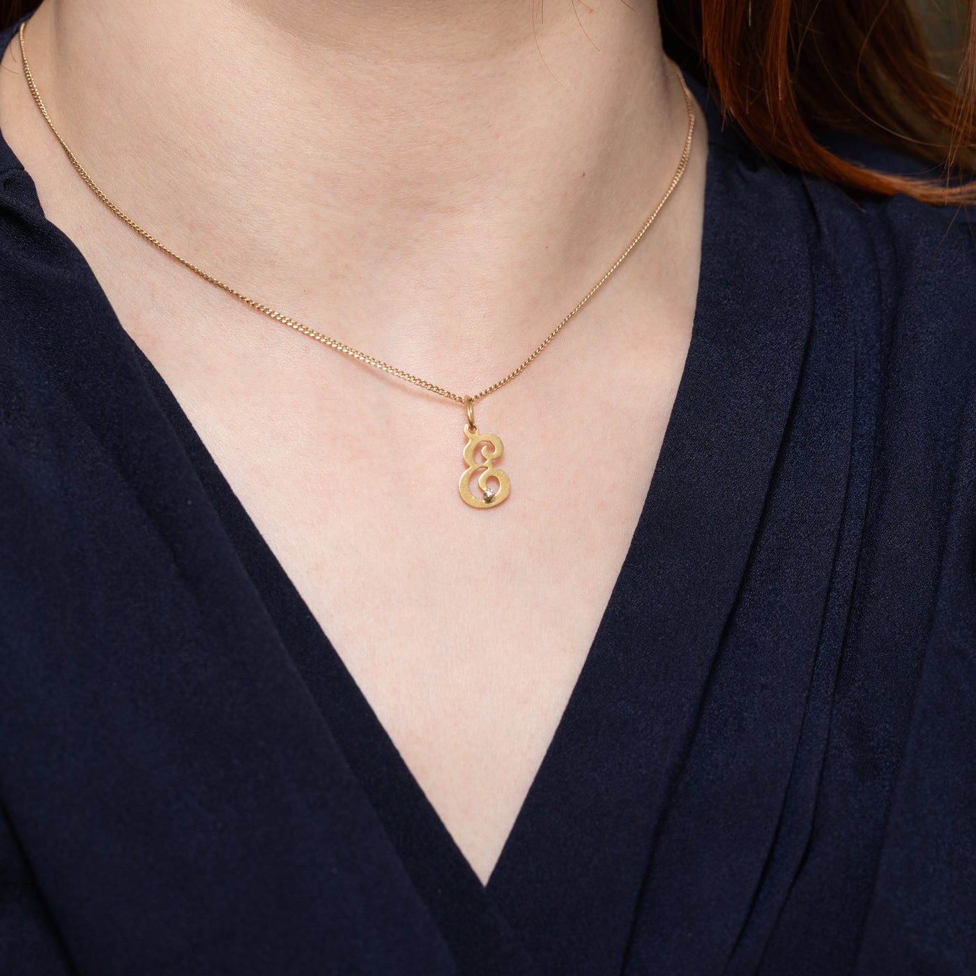 Diamond 'E' Initial Pendant | 0.005ct
