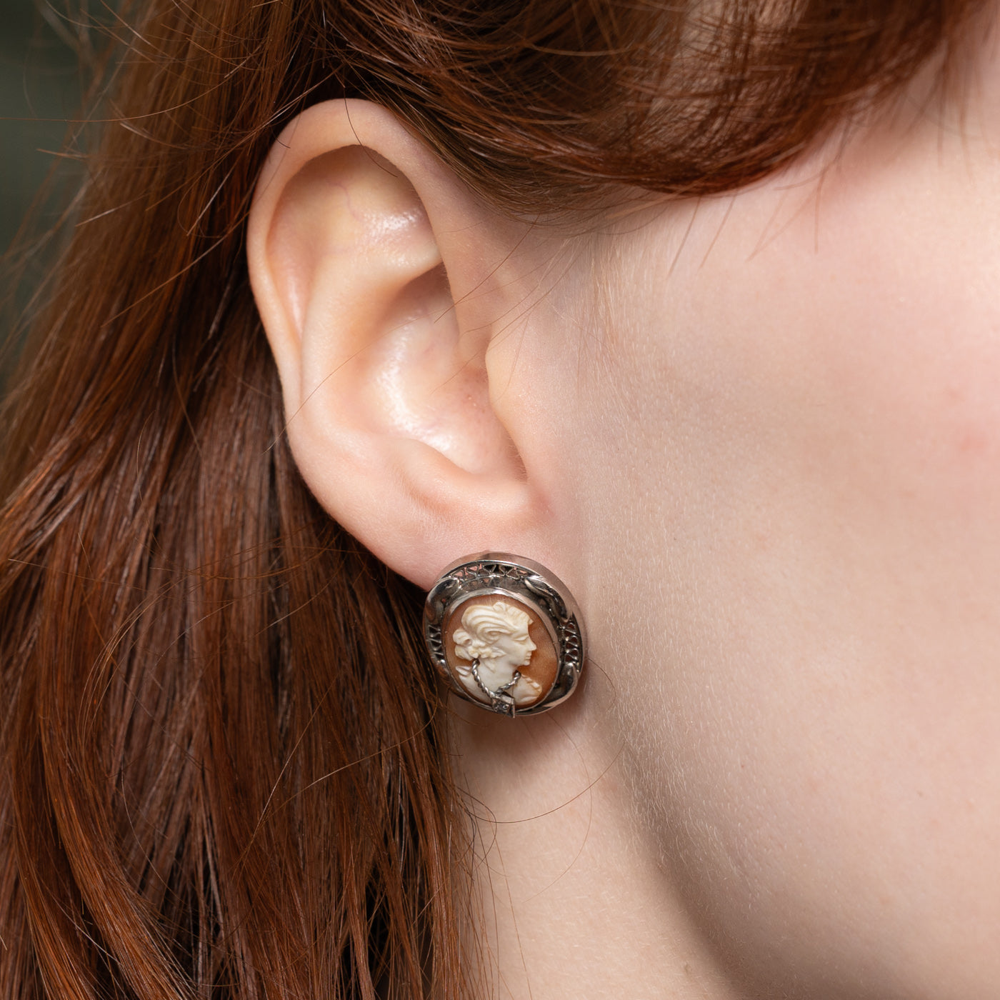 Shell Cameo & Pasté Glass Earrings | 7.50ctw