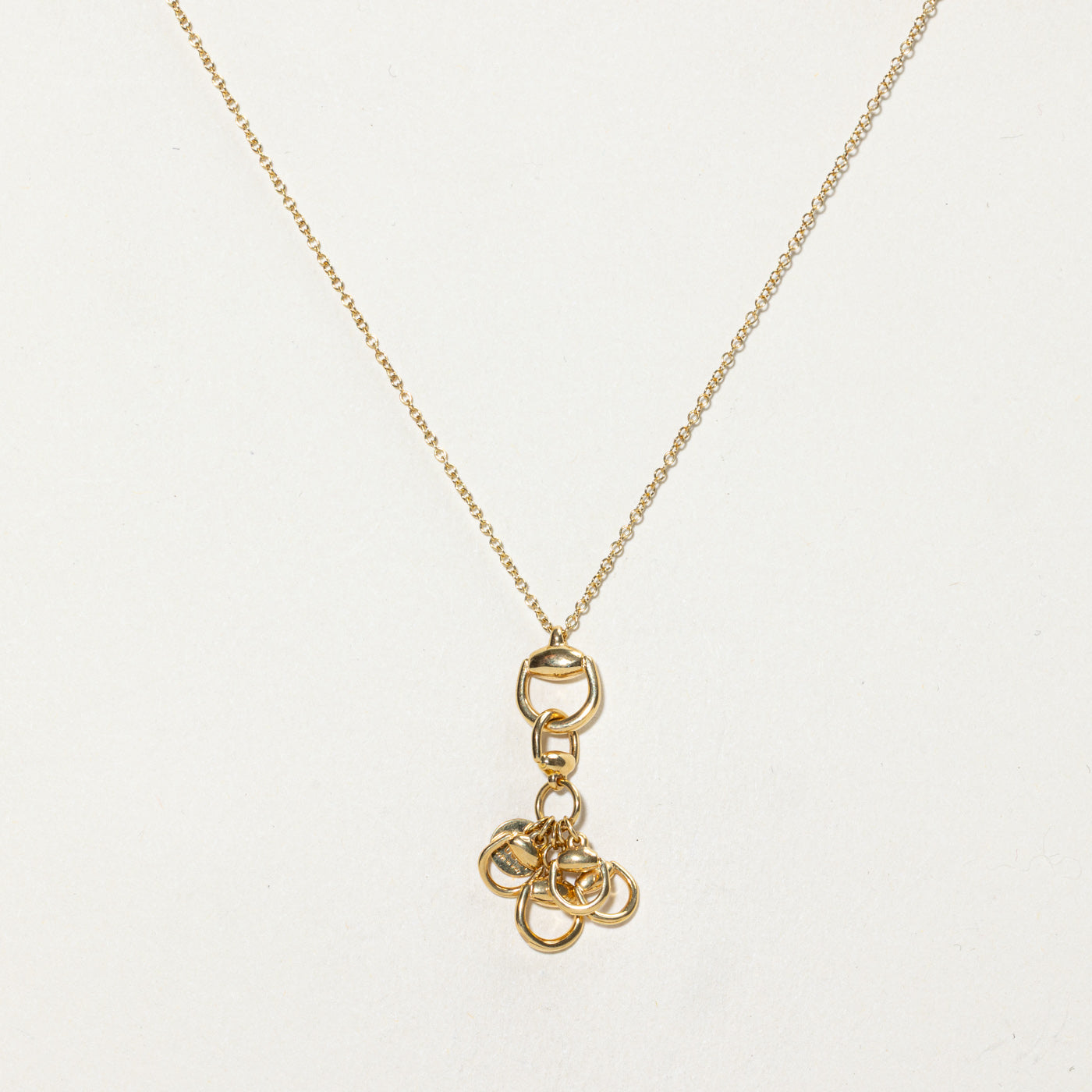 'Gucci' Horsebit 18k Yellow Gold Necklace | 18"