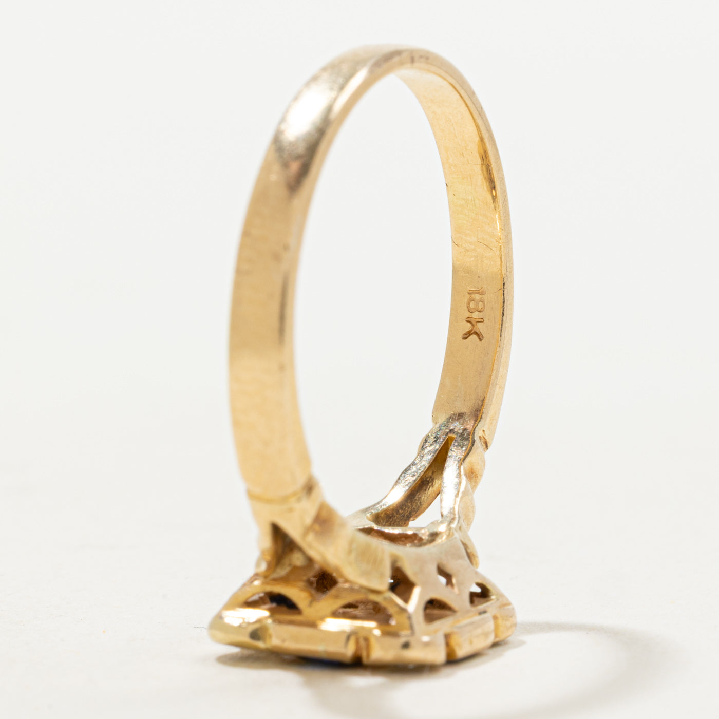 Sapphire & Diamond Grid Ring | 0.30ctw, 0.30ctw | SZ 9.75