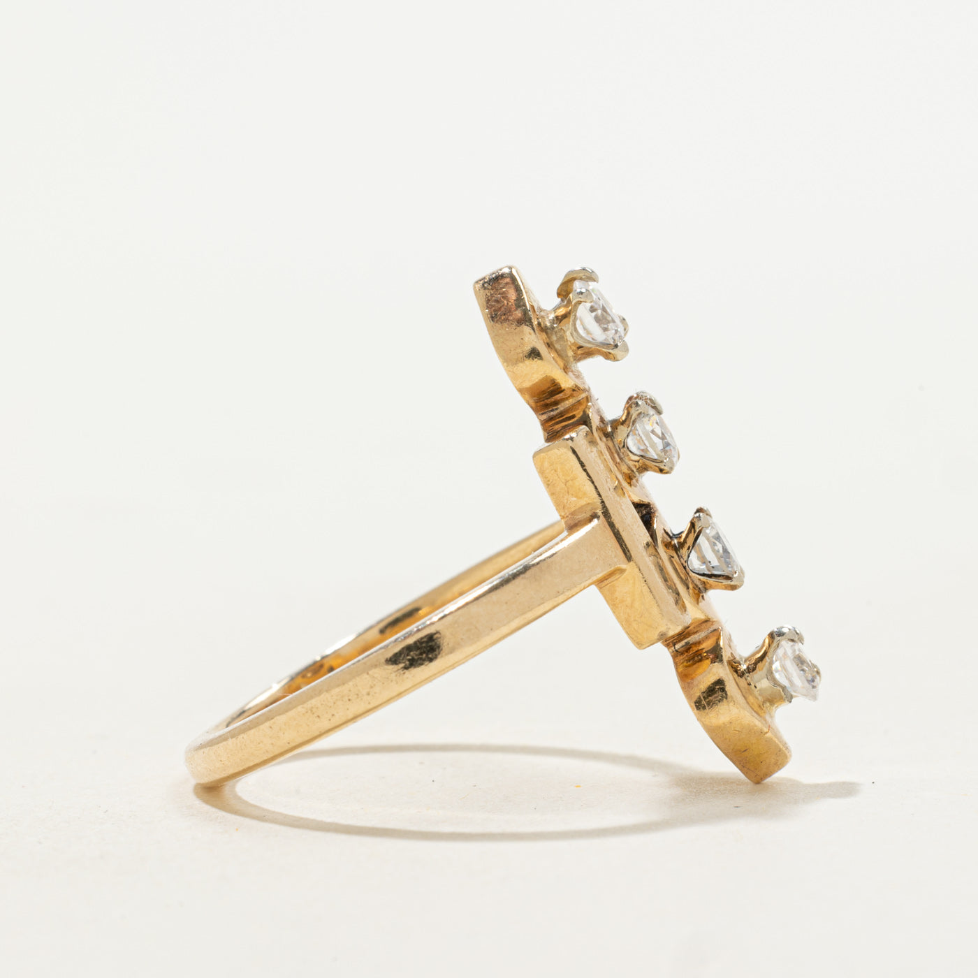 Four Stone Diamond Column Ring | 0.60ctw | SZ 9