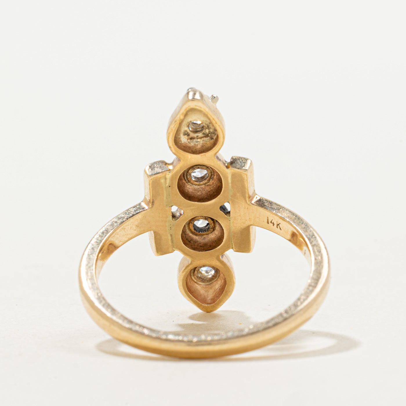 Four Stone Diamond Column Ring | 0.60ctw | SZ 9