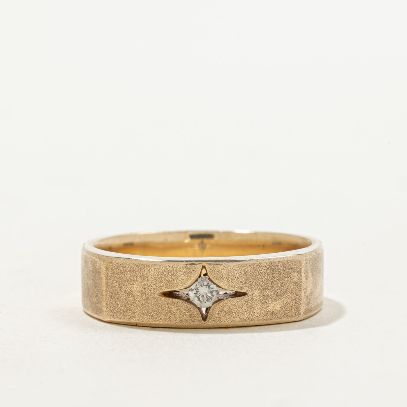 Star Set Diamond Soft Square Band | 0.08ct | 6.35mm | SZ 10.75