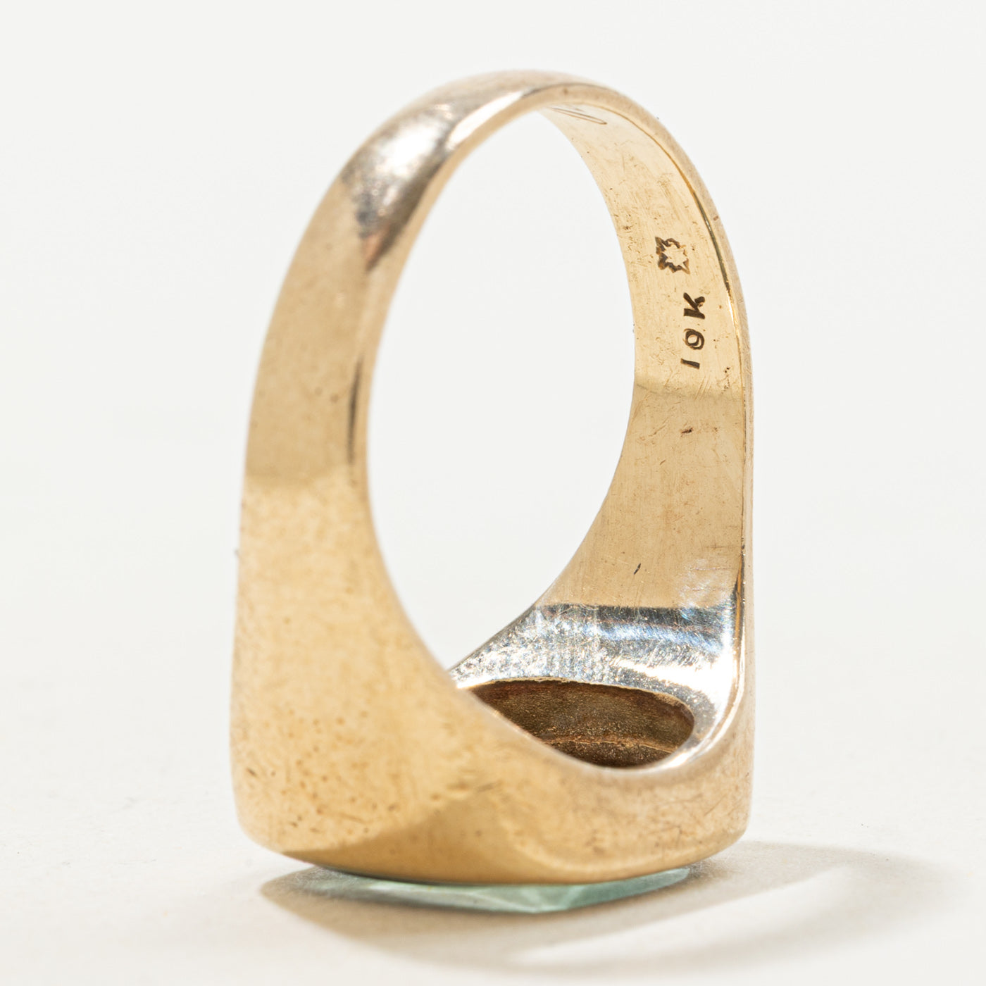 Synthetic Green Spinel Signet Ring | 5.20ct | SZ 9.75