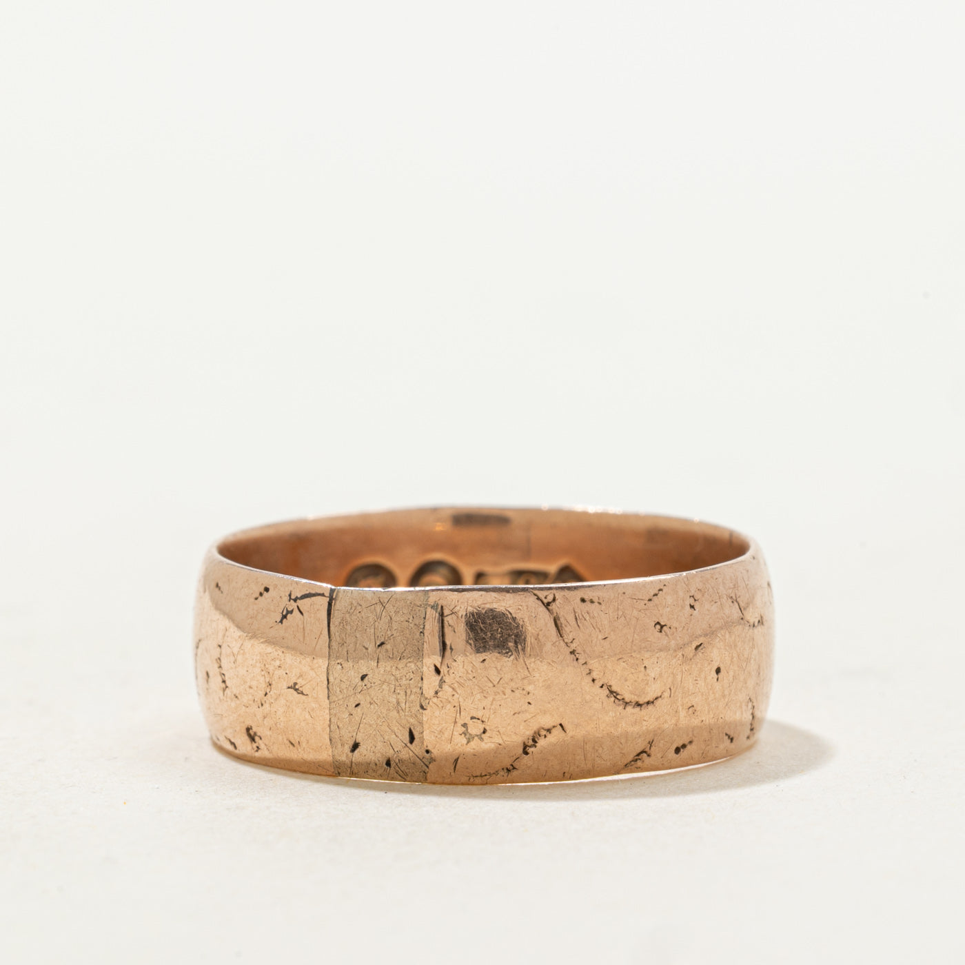 1899 Londong 9k Rose Gold Textured Band | 7.25mm | SZ 9.5