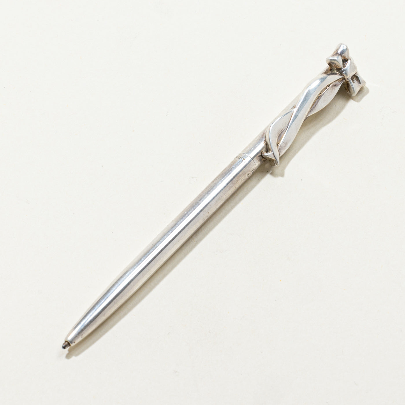 'Tiffany & Co' Bow & Ribbon Sterling Silver Pen