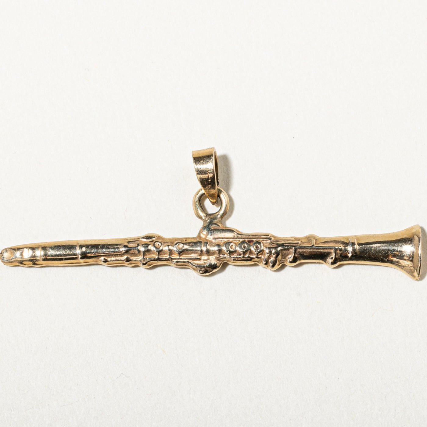 14k Yellow Gold Clarinet Charm