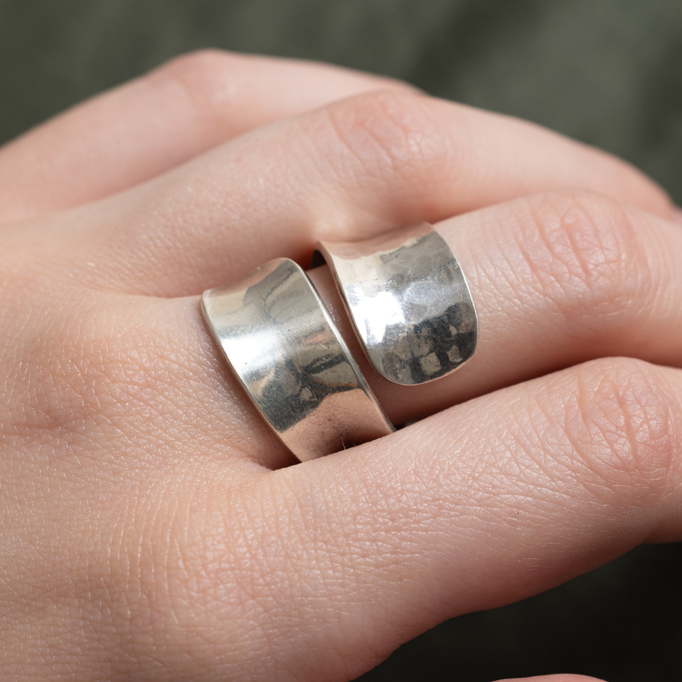 Sterling Silver Wide Wrap Ring | SZ 7.5