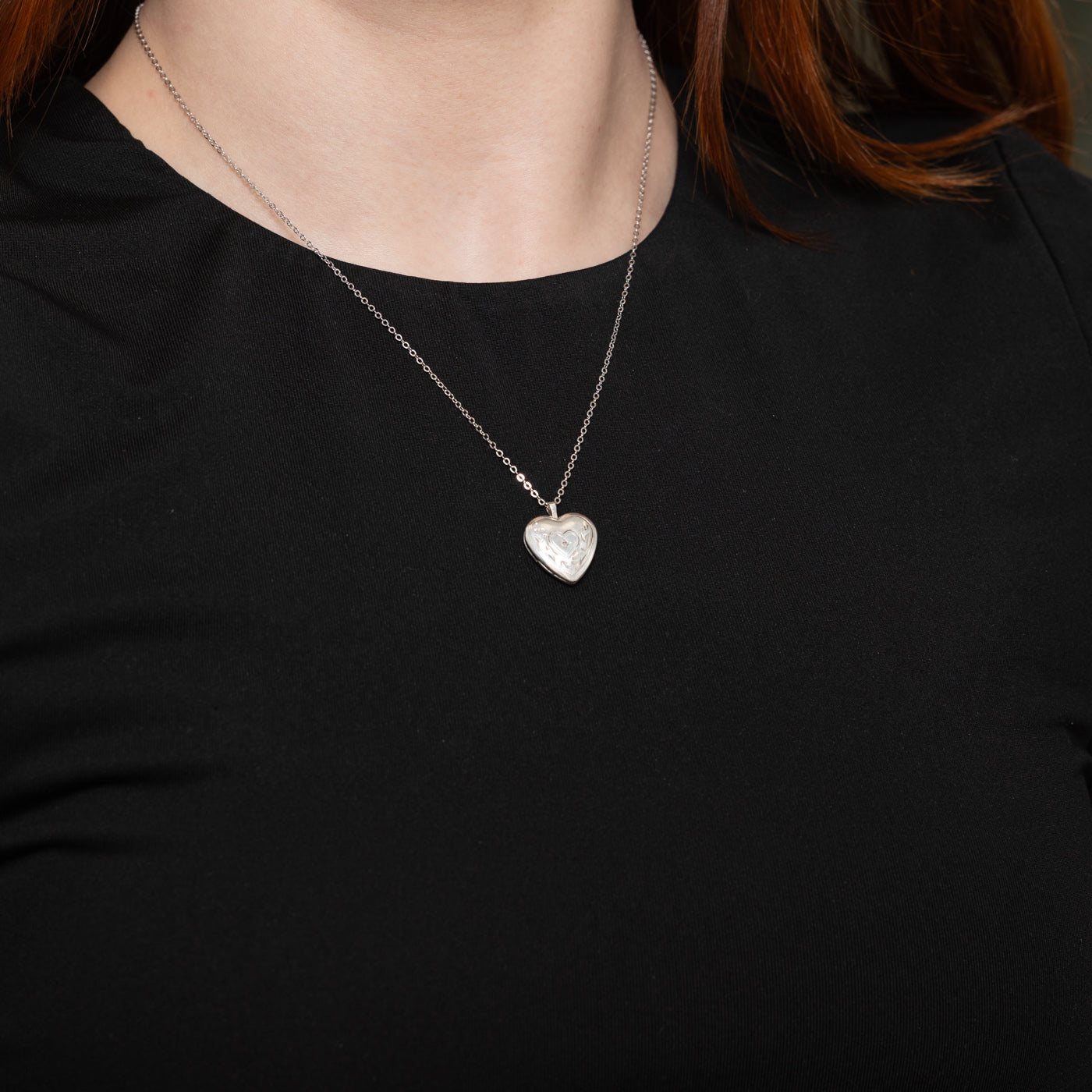 Sterling Silver Heart Locket Necklace | 18"