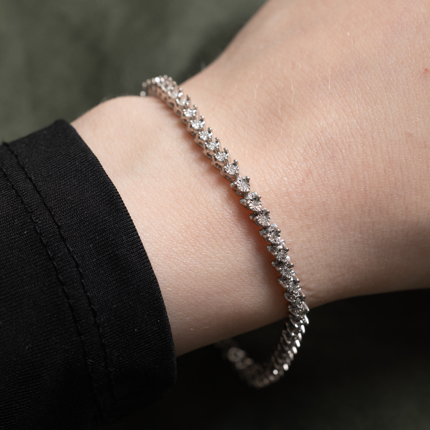 Sterling Silver Diamond Tennis Bracelet | 0.27ctw | 7.25"